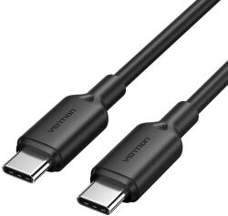 Vention Szövet USB-C -> USB-C, (3A, fekete), 2m, kábel (TRCBH)