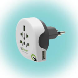 Q2 power Utazóadapter "world to switzerland usb" q2, 1.100210 (1.100210)
