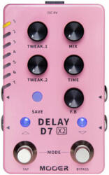 MOOER D7 X2 Delay Efect de chitară (ME D7 DELAY X2)