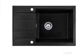 Gamma Modern 8010, 1 rekeszes gránit mosogató 800x500x210 mm, fekete pettyes, GMA-ZM-8010-BP (GMA-ZM-8010-BP)