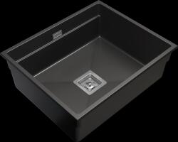 Gamma Decor 6050, 1 rekeszes gránit mosogató 600x500x220 mm, fekete, GMA-ZLE000110 (GMA-ZLE000110)