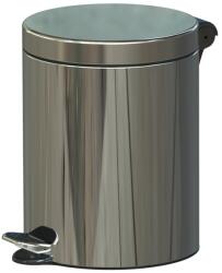  Léptetős szemetes, 5 l, rozsdamentes acél