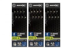 Matrix mxc-6 4 f1 bands mxc-6 size 18 barbless / 0.125mm / 4" (10cm) f1 band - 8pcs (GRR085) - nextfish