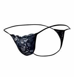  MOB Lace Thong Black L-XL
