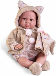 Antonio Juan újszülött baba puha cicafüles kabátban, 42 cm-es (33362)