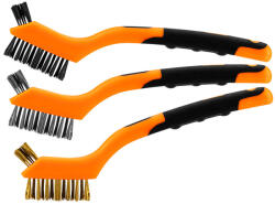 Neo Tools Drótkefe készlet 3db, 3x7 sor, Acél, műanyag és sárgaréz szálas kefék (39-100) - storeplace