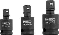 NEO TOOLS Csuklós toldó készlet ütvecsavarozókhoz 1/4", 3/8", 1/2 (10-256) - storeplace