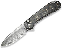 CIVIVI Button Lock Elementum II C18062P-10 Damascus Carbon Fiber/Resin (C18062P-10)