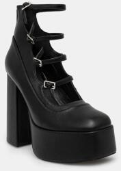 Koi Footwear körömcipő GURREN BLACK STRAPPY PLATFORM HEELS fekete, magassarkú, DBP17 - fekete Női 39