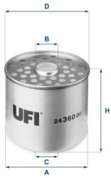 UFI Filtru combustibil UFI 24.360. 00 (24.360.00) - fixbox