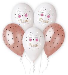  Cica mintás pöttyös prémium lufi - 5 db-os (GMS120/KOT)