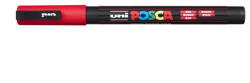 uni Dekormarker, Uni Posca PC-3M, 0, 9-1, 3 mm, kúpos hegy, piros