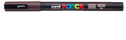 uni Dekormarker, Uni Posca PC-3M, 0, 9-1, 3 mm, kúpos hegy, sötétbarna