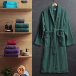 Pucioasa Halat de baie velur 100% bumbac, marime XL/XXL, Verde
