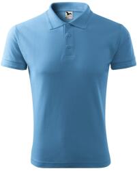MALFINI Férfi galléros póló Pique Polo - Azúrkék | 3XL (2031418)