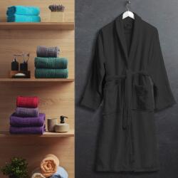 Pucioasa Halat de baie velur 100% bumbac, marime XL/XXL, Negru
