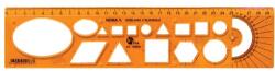 Optima Sablon vonalzó OPTIMA narancssárga 30cm (53006) - vectraline