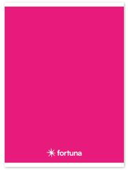 Fortuna Spirálfüzet vonalas FORTUNA Monocolor A/5 70 lapos magenta (01.02112) - vectraline