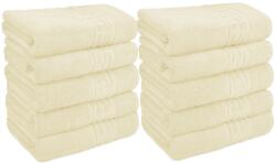 Ralex Pucioasa Pachet 10 prosoape baie 50x90 cm Bumbac 100%, Greek Border 500 grame/mp, Crem Prosop