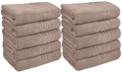 Ralex Pucioasa Pachet 10 prosoape baie 70x140 cm Bumbac 100%, Greek Border 500 grame/mp, Bej Prosop