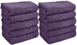 Ralex Pucioasa Pachet 10 prosoape baie 50x90 cm Bumbac 100%, Greek Border 500 grame/mp, Lila Prosop