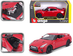 Bburago 1: 24 Plus Nissan GT-R piros (43BB21082RD)