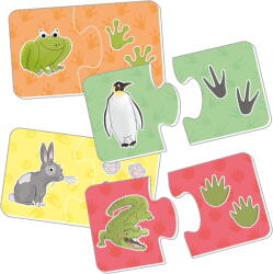 Galt Puzzle de asociere - animalutele si urmele lor PlayLearn Toys Puzzle