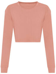 Just Ts JT016 rövid derekú hosszú ujjú Női póló Just Ts, Dusty Pink-L (jt016dup-l)