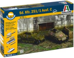 Italeri Set de machete Italeri 1/72 Sd. Kfz. 251/1 Ausf. C vehicule blindate semişenilate, 2 bucăți (7516S)