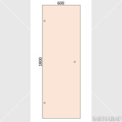 SAUNABAU üveglap szaunaajtókhoz 1800x600x8 mm, edzett, bronz parsol, 1 db. fogantyú furattal (T0502-042)