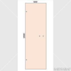 SAUNABAU üveglap szaunaajtókhoz 1900x600x8mm, bronz parsol, 2 db. vízszintes fogantyú furattal (T0502-055)