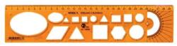 Optima Sablon vonalzó OPTIMA narancssárga 30cm (53006) - fotoland