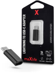 Maxlife Lightning - USB Type-C adapter - Maxlife Lightning To USB-C Adapter - 2A - fekete - rexdigital