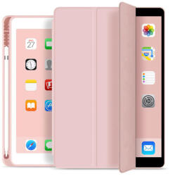  Tok Apple iPad Air 4 / 5 (2020/2022) 10.9 / iPad Air 6 (2024) 11.0 tablet tok (SmartCase) on/off funkcióval, Apple Pencil tartóval - Tech-Protect - rózsaszín (ECO csomagolás)