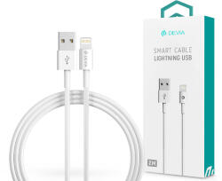 DEVIA USB - Lightning töltő- és adatkábel 2 m-es vezetékkel - Devia Smart Cable Lightning - fehér - rexdigital