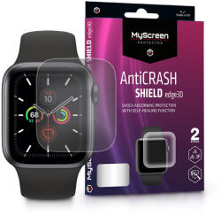 MyScreen Protector Apple Watch Series 4/5 (40 mm) ütésálló képernyővédő fólia - MyScreen Protector AntiCrash Shield Edge3D - 2 db/csomag - átlátszó