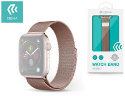 DEVIA Apple Watch fém szíj - Devia Elegant Series Milanese Loop - 38/40/41 mm - rose gold - rexdigital