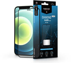 MyScreen Apple iPhone 12 Mini edzett üveg képernyővédő fólia - MyScreen Protector DiamondGlass Lite Edge2.5D Full Glue - fekete - rexdigital