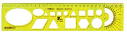 Optima Sablon vonalzó OPTIMA fluor 30cm (53009) - papir-bolt