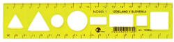 Optima Sablon vonalzó OPTIMA hajlékony sárga 20cm (53066) - papir-bolt