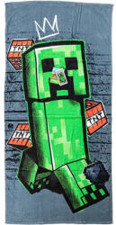 Minecraft Metro Art Creeper fürdőlepedő, strand törölköző 70x140cm (CBX2422454MC) - oliviashop