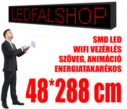 Qiangli Led Kültéri fényújság (48x288 cm) - Kék - P10