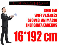 Ledfalshop Kültéri fényújság (16x192 cm) - Piros - P10