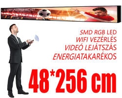 Qiangli Led Beltéri fényújság - Színes (48x256 cm) P2