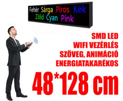 Qiangli Led Kültéri fényújság (48x128 cm) - 7 színű - P10