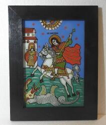  Icoana pe sticla Sf Gheorghe 30x40 cm