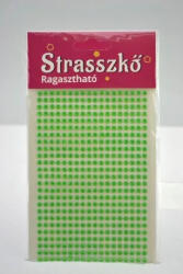  Strassz matrica - öntapadós strasszkő, 4 mm, 486 db/csomag - Zöld