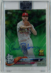 Topps 2018-2019 Topps Clearly Authentic Autographs Green #CAA-PD Paul DeJong