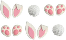 Decora Decor Zahar - Figurine Paste, Iepurasi O 2.6 si 5 cm, 10 buc (500459)