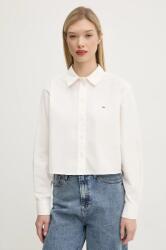 Tommy Hilfiger pamut ing női, galléros, fehér, relaxed, DW0DW19354 - fehér XXS